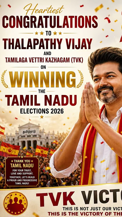 Congress Backs TVK in Tamil Nadu Government Formation — A Historic Turn for Vijay's Political Journey